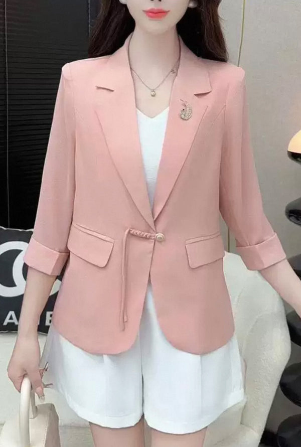 Classic Pink Formal Blazer