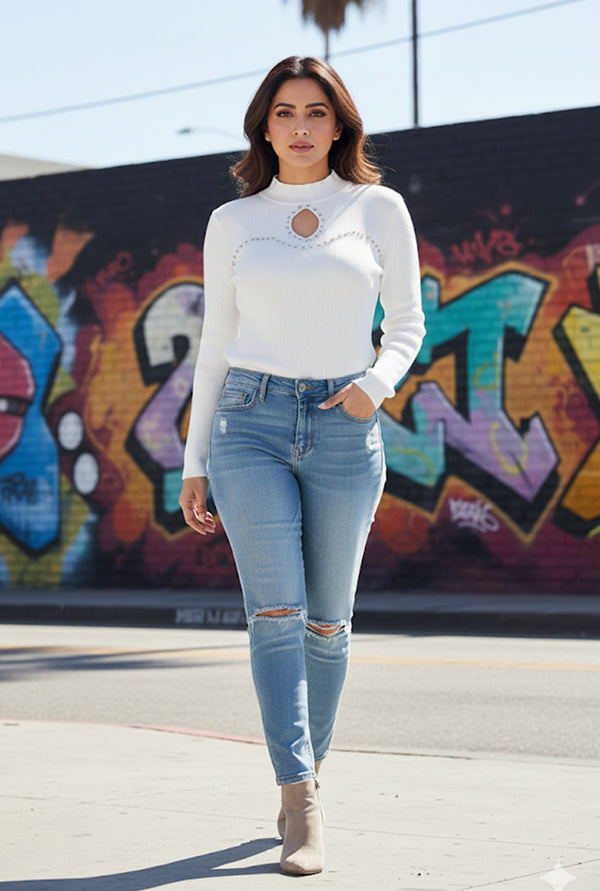 White fancy Sweatshirt